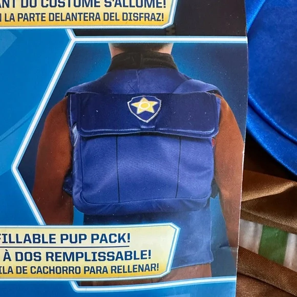 Paw Patrol Chase Costume - Blue and Brown - Picture 11 of 11
